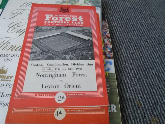 Nottingham Forest Reserves V Leyton Orient Reserves 1959-60