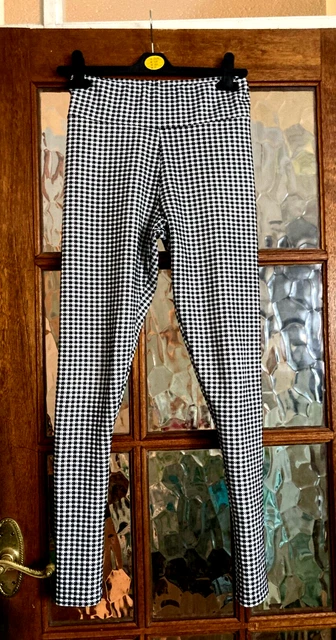 BNWOT BLONDE + BLONDE Ladies HOUNDSTOOTH PULL ON ELASTICATED LEGGINGS TROUSERS 8