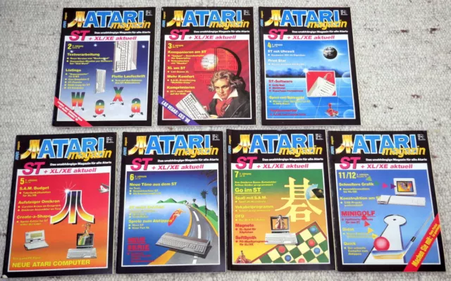 "Atari Magazin" 7 Ausgaben von 1989: 2-7 11/12 (vintage, Heimcomputer)