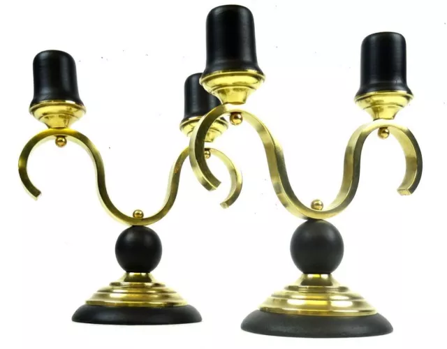 Rare Art Deco Pair Avantgarde Bauhaus  Candlesticks 30S Candle Holders