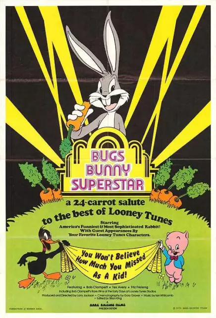 BUGS BUNNY SUPERSTAR original 1975 one sheet movie poster PORKY PIG/DAFFY DUCK