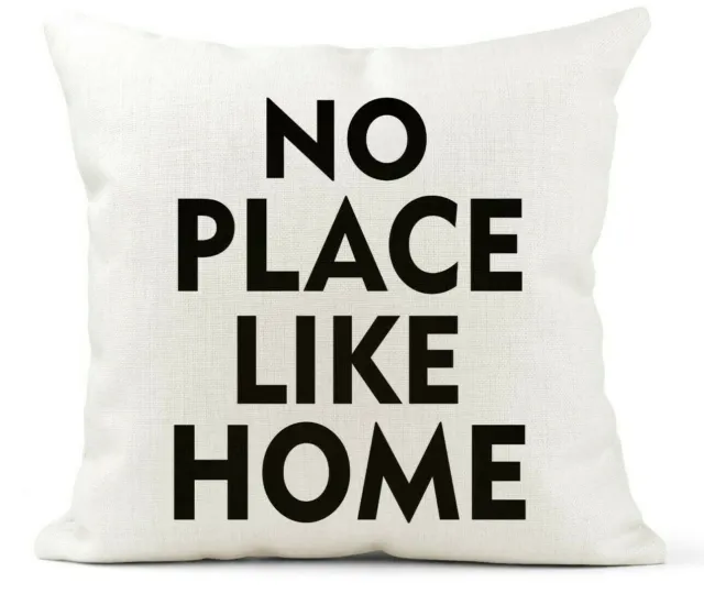 Quote Cushion, No Place Like Home, New Home Gift, Wedding Gift, Cream Canvas