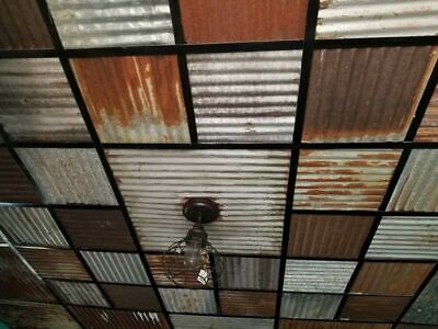40 sq. ft.(MIXED SIZES) DROP CEILING TILES RECLAIMED CORRUGATED BARN ROOFING