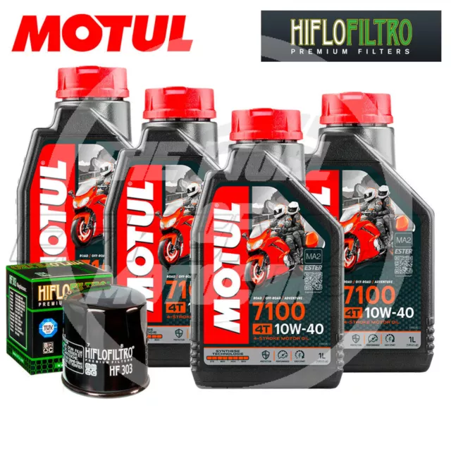 TAGLIANDO KAWASAKI ZX-6R-600-Ninja 2007-2008 ZX6R MOTUL 7100 10W40 + filtro olio