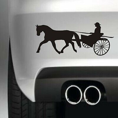 Horse And Cart Style 2 Car Bumper Sticker Equestrian Pony Jdm Jeep 4X4