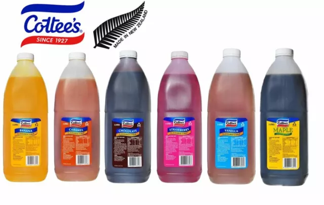 Cottees Topping Flavouring Syrup 3 Litres Range Banana Strawberry Vanilla & More