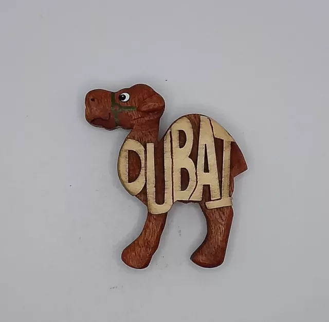 Magnete Calamita Legno Frigo  Souvenir Fridge Magnet Dubai Emirati Arabi Uniti