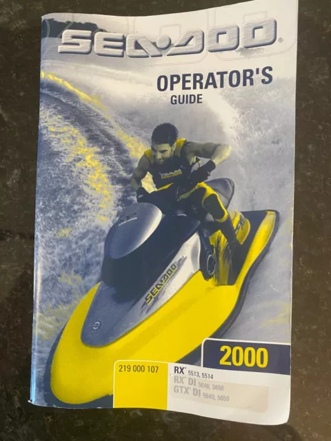 Genuine Seadoo 2000 Operator's Guide 219000107 RX 5513 5514 RX DI 5646 5656