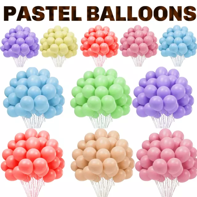 5" 10" 12" inch small pastel latex balloons WHOLESALE party birthday 100 wedding