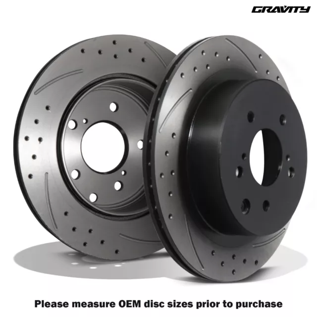 Rear Drilled Grooved 296Mm Brake Discs For Nissan Skyline R33 2.5 Gtst 93-98