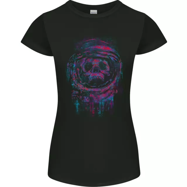 Astro Skull Astronaut Space T-shirt donna Petite Cut