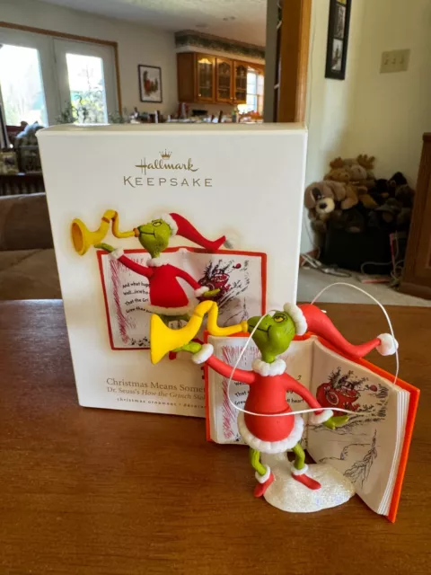 Hallmark Keepsake Dr Seuss Grinch Christmas Means Something More Ornament 2009