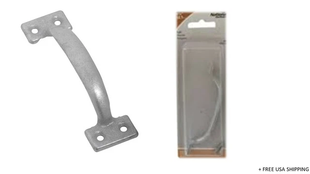 National Hardware 6-1/2 in. L Galvanized Metallic Steel Door Pull N116-731