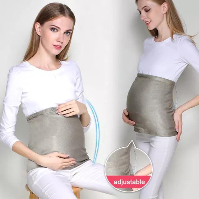 Pregnant Silver Fiber EMF Protection Dress Anti Radiation Belly Maternity Shield 3