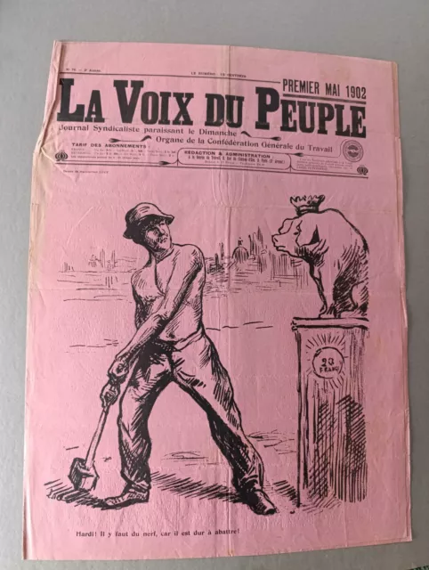 Ancien Journal La Voix Du Peuple 1902