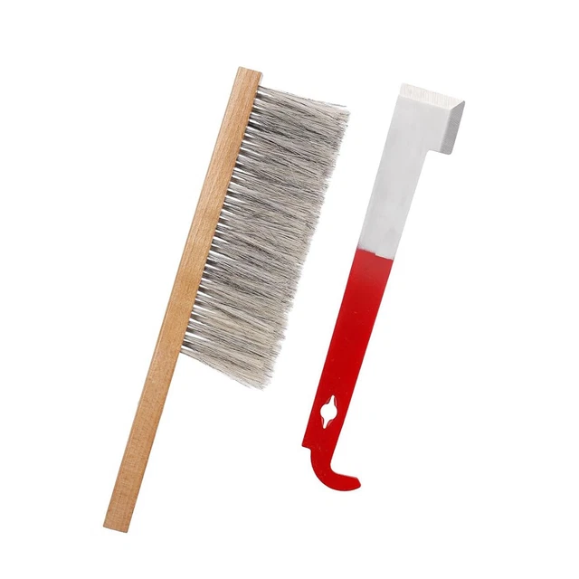 Kit D'outils D'apiculture - Brosse En Crin De Cheval Et Grattoir Crochet J Pour Ruches - 9