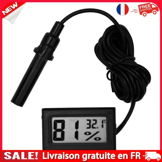 Mini LCD Digital Thermometer Hygrometer Temperature Humidity Meter w/Probe