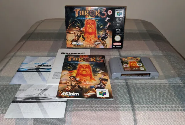 Turok 3 Shadow of Oblivion Nintendo 64 N64 Video Game Manual PAL Complete Boxed