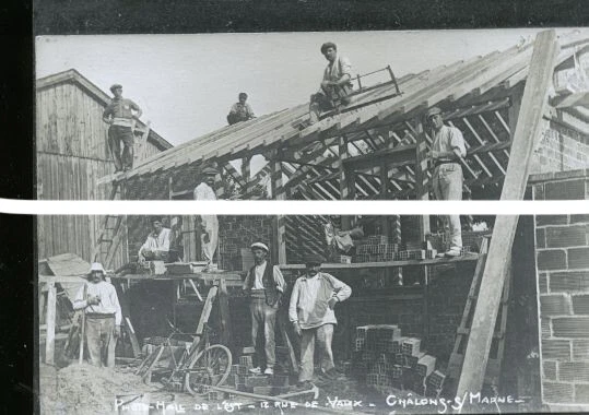 Chalons Sur Marne Workers Rue De Vaux Photo Card