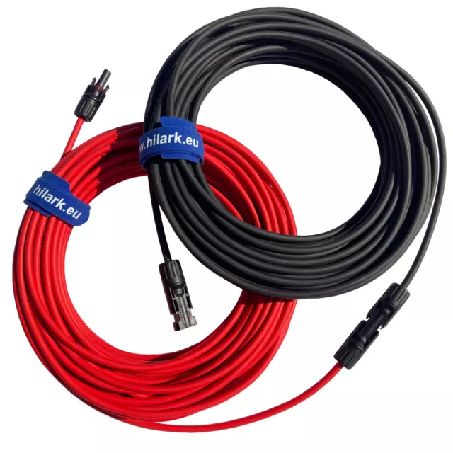 Câble solaire rallonge rouge/noir 6 mm avec connecteur PV connecteur solaire MC4