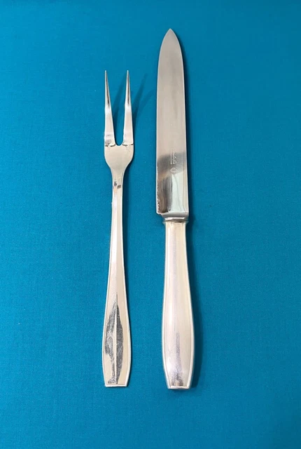 Set De Service à Découper SFAM – Fourchette Et Couteau Argentés – Acier Inox