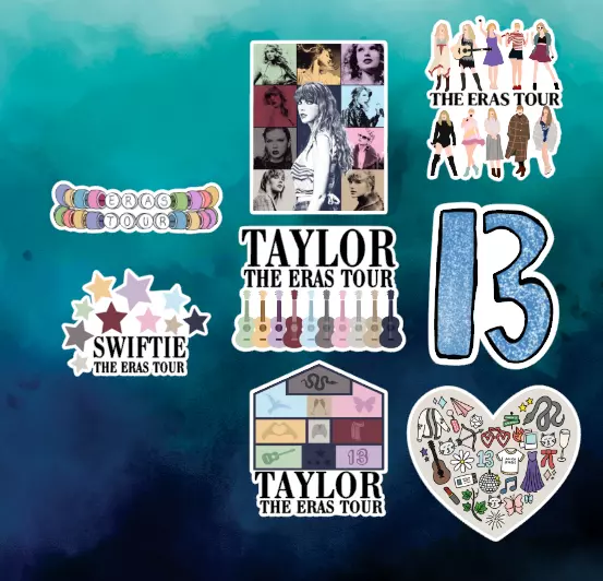 50 PCS Taylor Swift Stickers Music Concert Decals Laptop Binder
