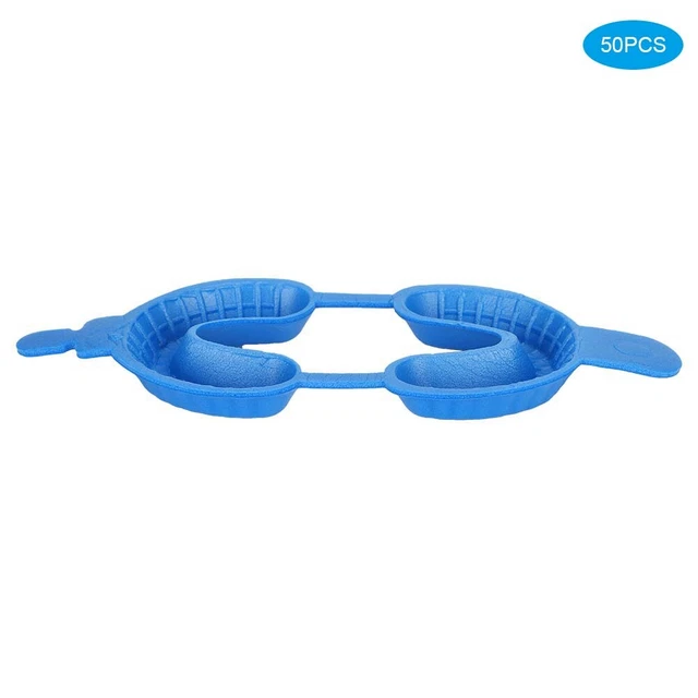 (M)50Pcs Set Dental Tray Disposable Fluoride Tray Dual Arch Trays Dental