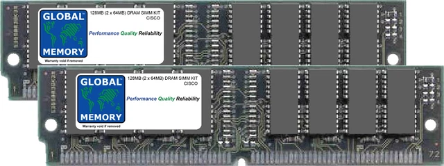 Mémoire RAM EDO DRAM SIMM 72 Broches – 2x 64 Mo (128 Mo Total) – 60ns, Neuf