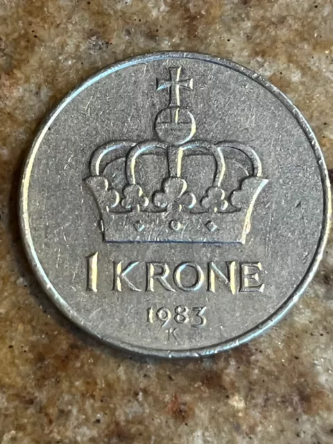 1983 Norway 1 Krone Coin