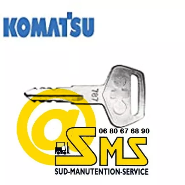 Cle De Contact Komatsu N° 787 Interrupteur D'allumage Pelle Tractopelle