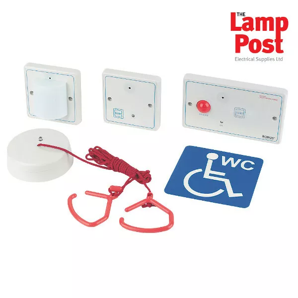 Robus RDPTA-01 - Kit cordon de traction alarme de toilette handicapés salle de bain alarme