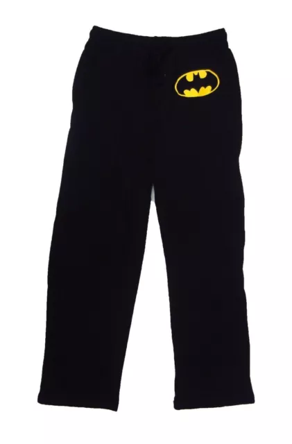 Mens Womens NEW Batman Logo Bat Symbol Black Pajama Lounge Pants XS-2XL