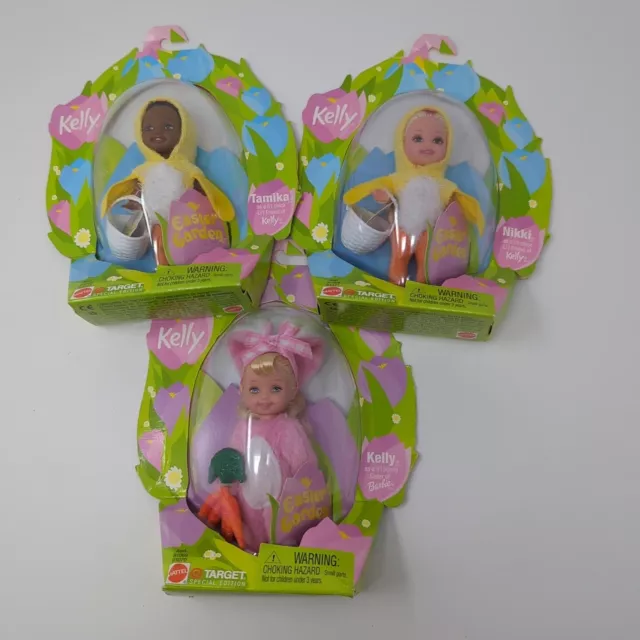 Lot of 3 Happy Easter Kelly Bunny Tamika Chick Nikki Chick 2002 Target NRFB