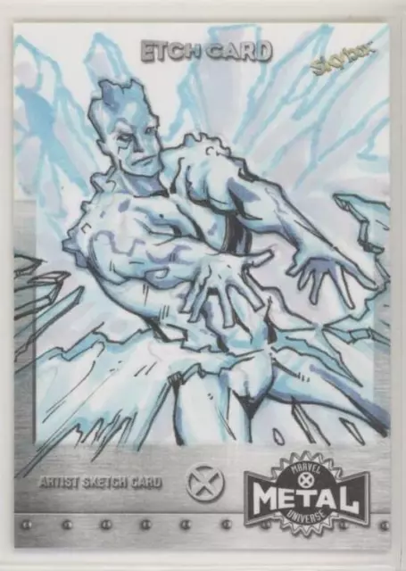 2021 Marvel X-Men Metal Universe Sketch Etch Card Sobol Iceman