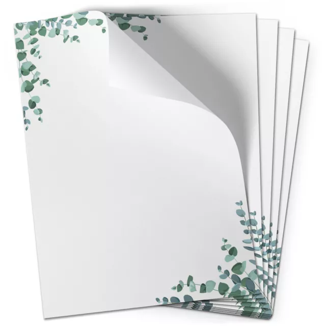 50 Blatt Briefpapier Motivpapier Papier DIN A4 bedruckt beidseitig Blumen