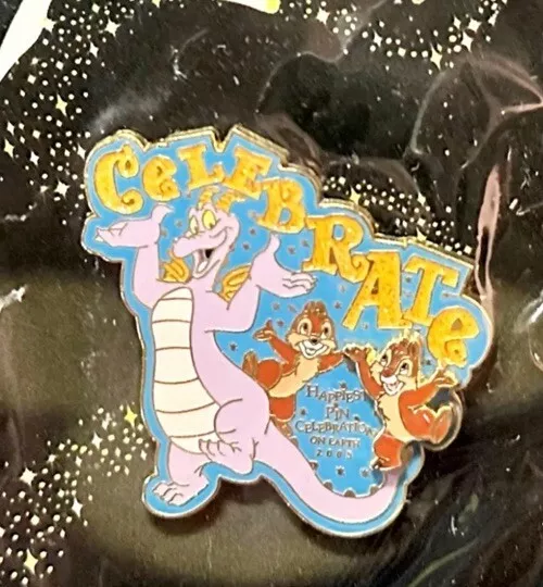 Disney LE 1000 Pin Happiest Pin Celebration On Earth - Figment Chip and Dale NOC