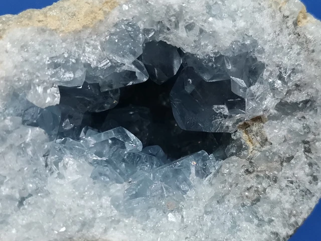 Mineralien:  Coelestin - Sakoany, Madagaskar - 534 - KLASSE DRUSE!