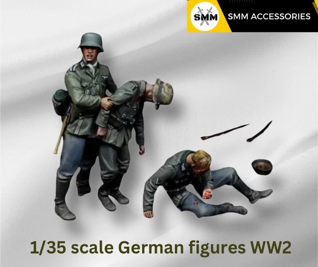 Scale Ww2 1/35 SCALE INJURED WW2 German Infantry. Set Of Three Figures #W £11.97 ...