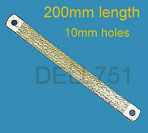 200mm x 16mm BRAIDED EARTH STRAP / LEAD                    ALT/EEC16/200