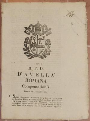 SENTENZA SACRA ROTA ROMA ROME LAZIO PITTORE ANGELO DEL NERO ALESSANDRO TORLONIA 