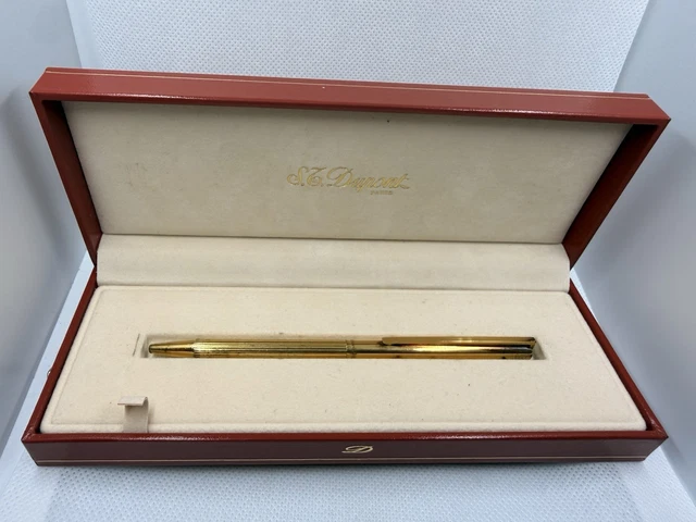 Stylo Dupont Classique Argent 925 Vermeil - Stylo Bille/Roller - Comme Neuf Avec Recharge
