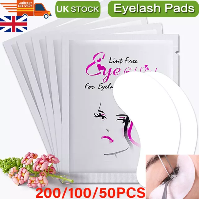 200 Pairs Eyelash Lash Extensions Under Eye Gel Pads Lint Patches Makeup Gifts