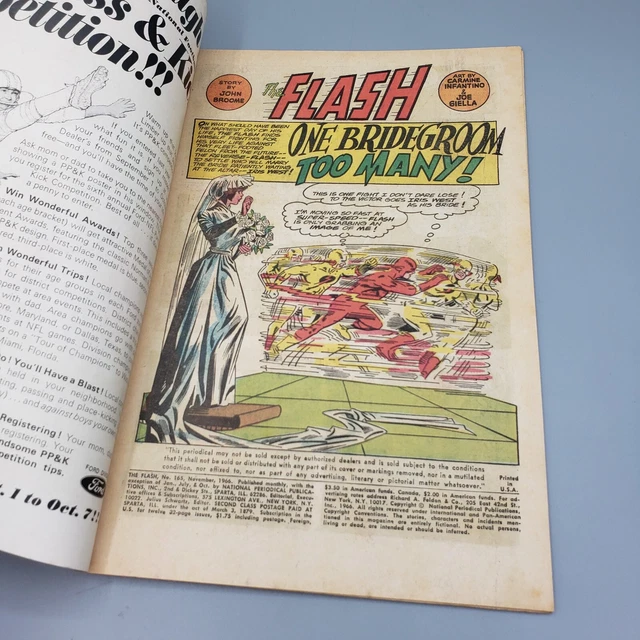 The Flash Vol 1 #165 Nov 1966 One Bridegroom Too Many Illustrated DC Comic Book 3