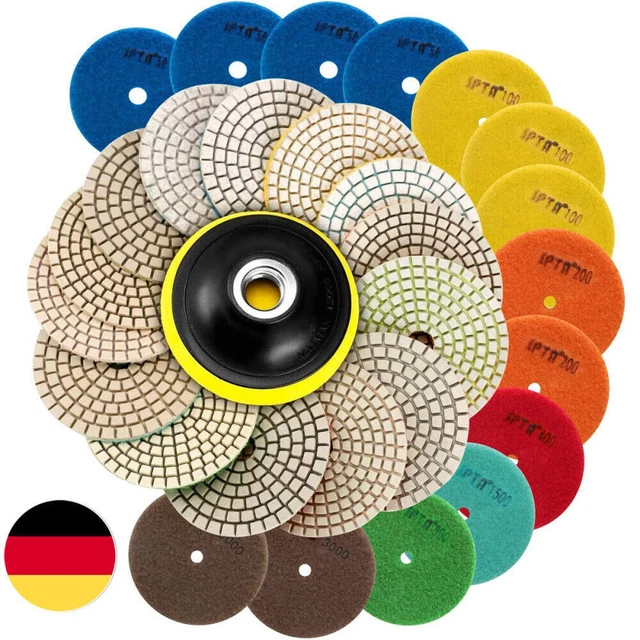 Diamond polishing discs,Ø100mm polishing pads set, for marble granite concrete