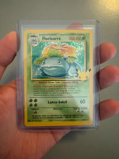 CARTE POKEMON FLORIZARRE 15/102 Holo Edition 1 - Set de Base - FR - PCA