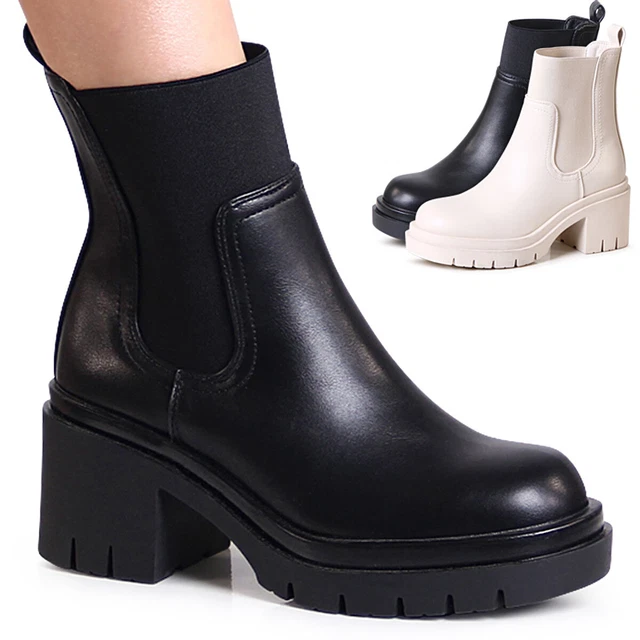 Chaussures Femme Plateforme Bottines Chelsea Bottes Cheville Bottes Bottines