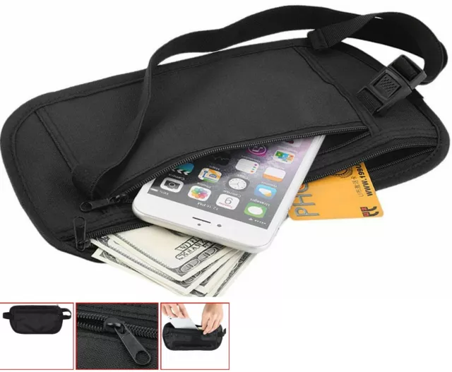 Invisible Bumbag Travel Waist Pouch Passport Money Belt Bag Runing Hidden Wallet