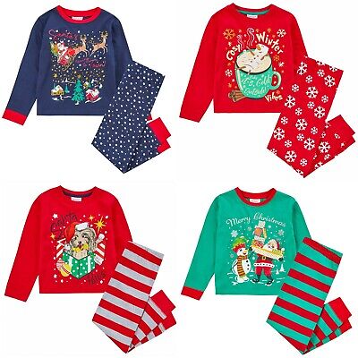 Boys Girls Christmas Pyjamas Xmas Family Matching Pyjamas 2-13 Years