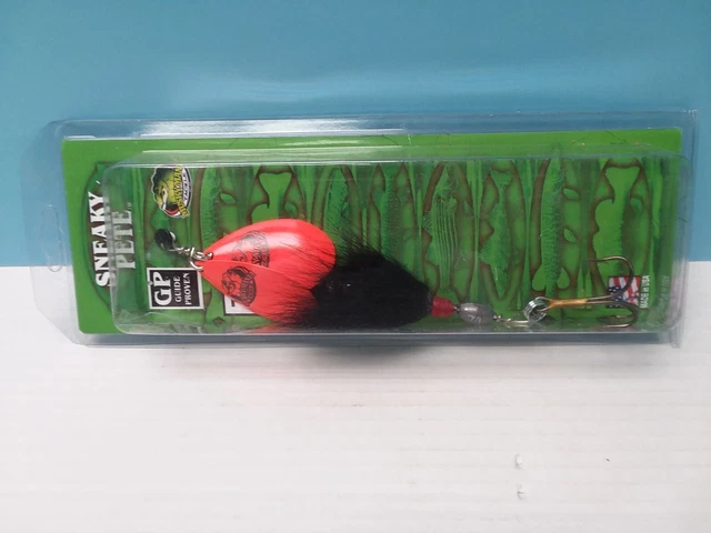 Musky Mania - 7" Sneaky Pete - Drifter Tackle - BLK/ORG - Muskie/Pike Lure - NEW