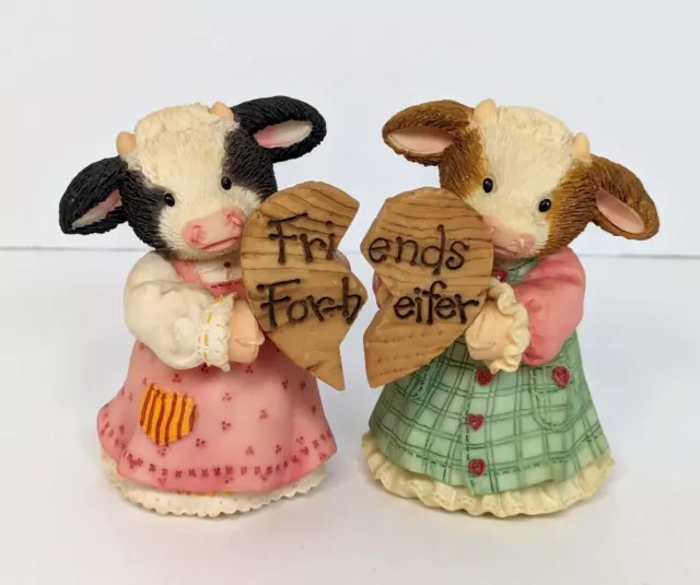 Enesco Friends Forheifer 1997 Marys Moo Moos Set 319422 Vintage